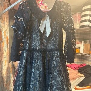 Elegant Joyfolie Mia joy black lace dress for girls sz 6 formal layered skirt